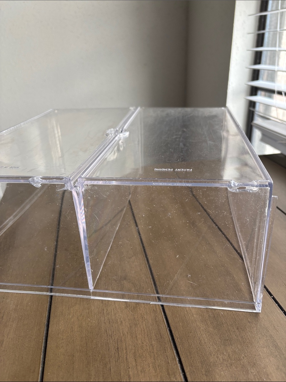 Clear Plastic Stackable Shoe Organizer Bin - Picture 5 of 5
